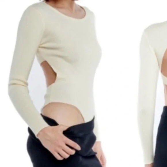 LBLC the Label White Open-Back Bodysuit (xs/s) - Picture 2 of 5